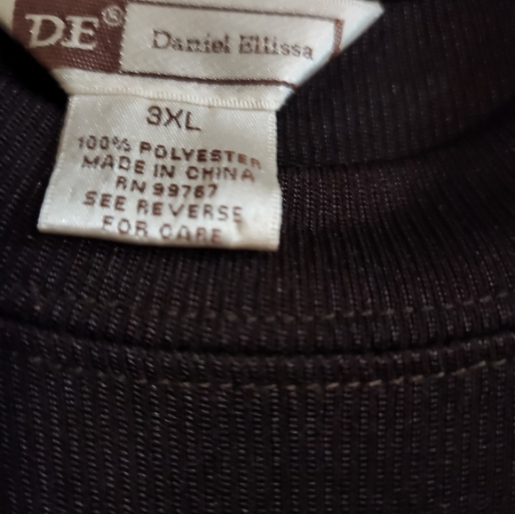Daniel Ellissa T-Shirt Men’s Dark Brown Size 3XL Dressy Crew Neck Knit Polyester - Picture 9 of 9